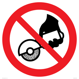 Prohibition: Do not use with hand-held grinding machine